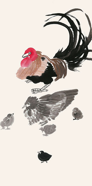 “春天来了”参展作品  作者：玄又  九岁